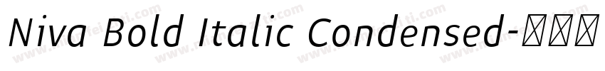 Niva Bold Italic Condensed字体转换